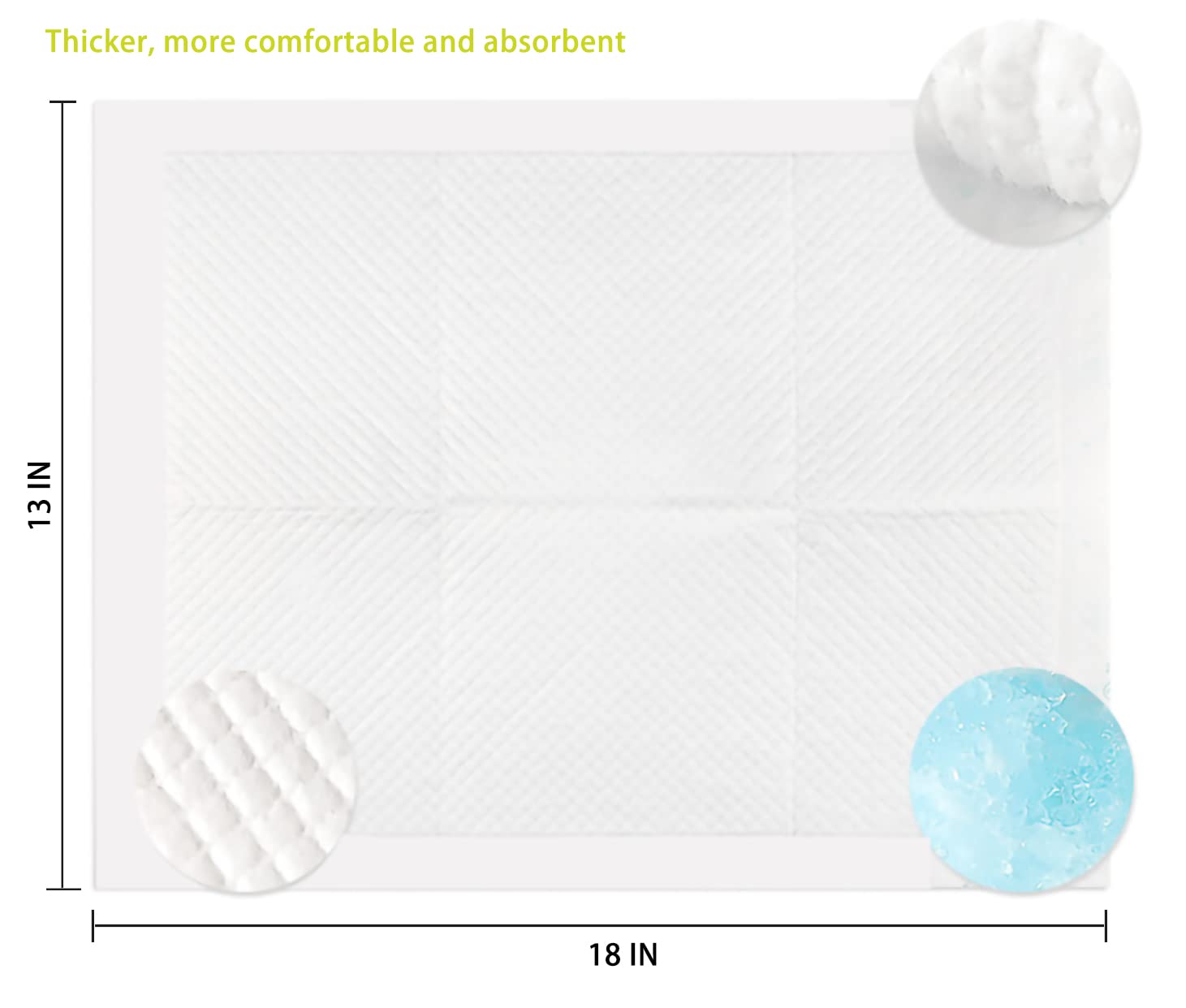 Zdolmy 100 Pack Baby Disposable Changing Pads, Disposable Underpads Waterproof Diaper Changing Pad, Super Soft, Ultra Absorbent & Waterproof, Breathable Underpads Bed Table Protector Mat - Image 3